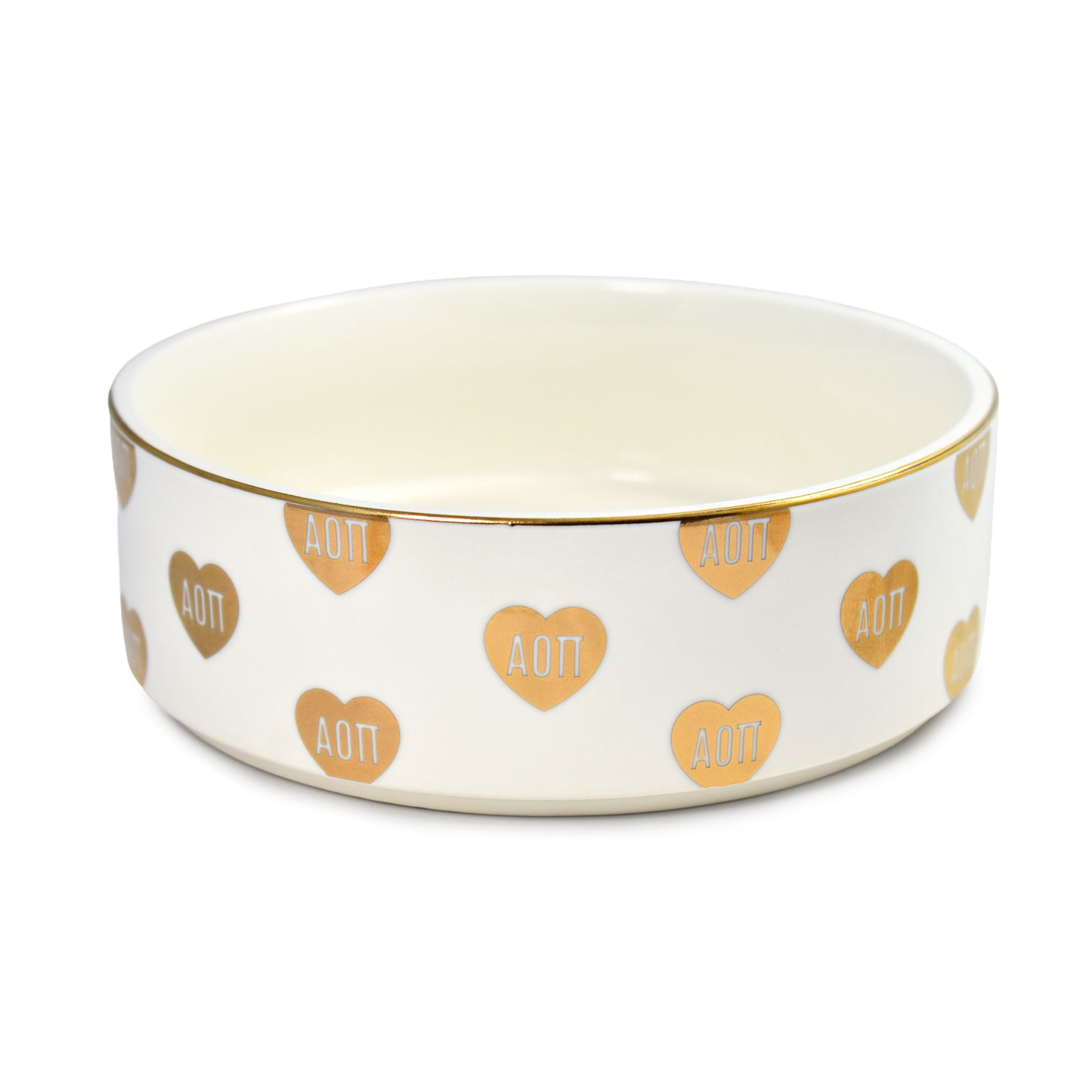 Alpha Omicron Pi Pet Bowl- 6" Ceramic Bowl For Dogs and Cats
