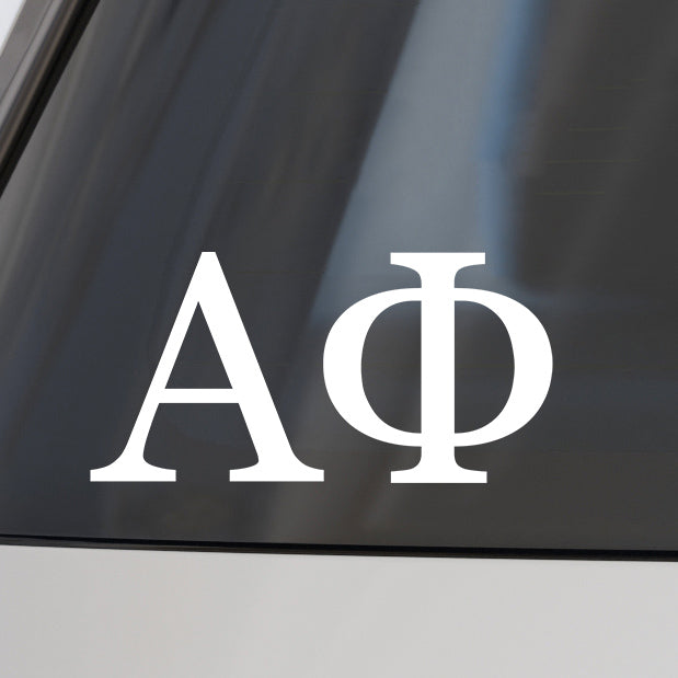 Alpha Phi Car Decal Sticker- Greek Letters Design – SororityShop