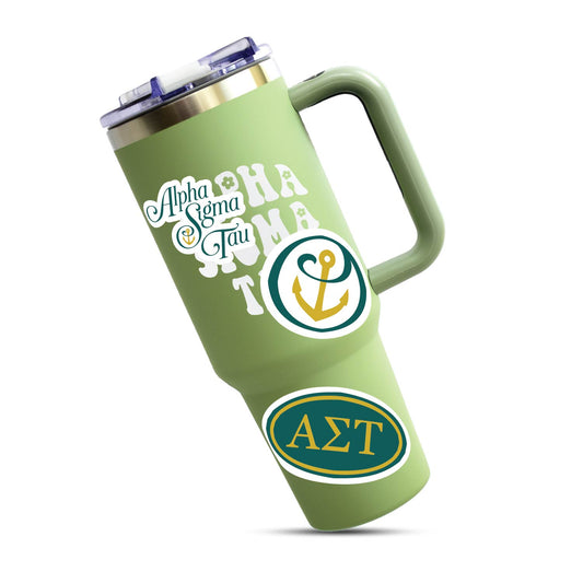 Alpha Sigma Tau Sorority Brand Focus Sticker Sheet