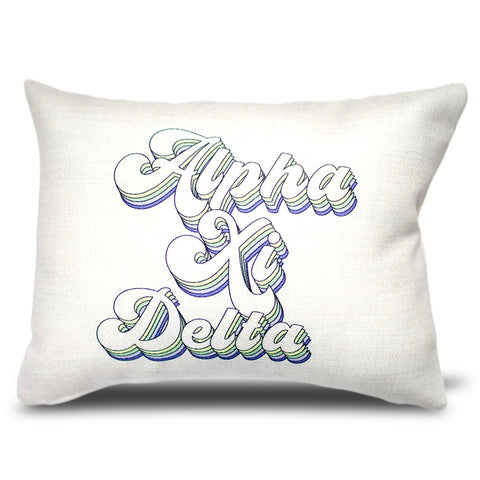 Alpha Xi Delta Retro Throw Pillow