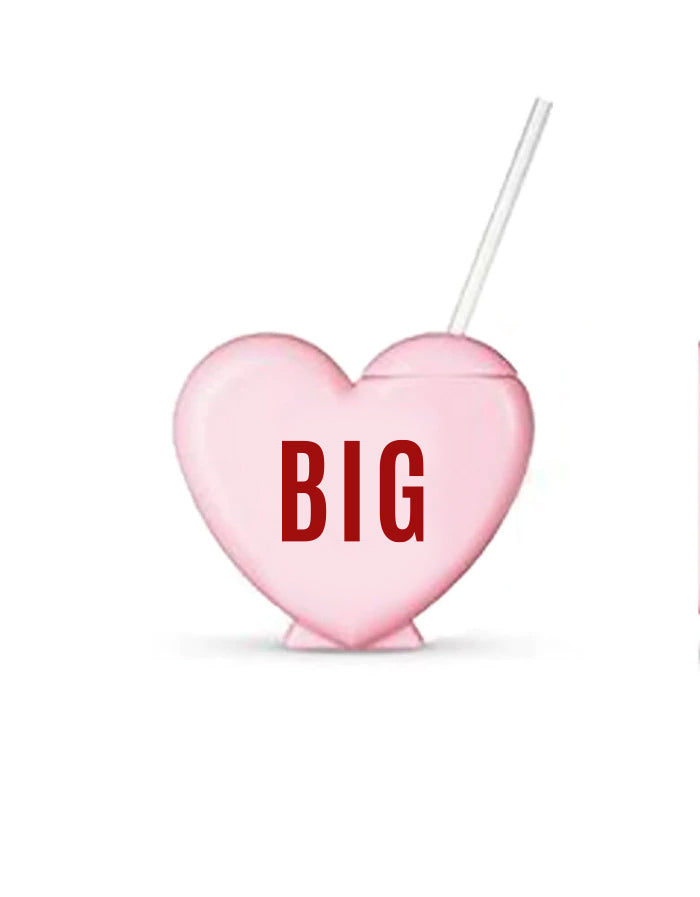 Sorority "Big" Tumbler- Candy Heart Shaped