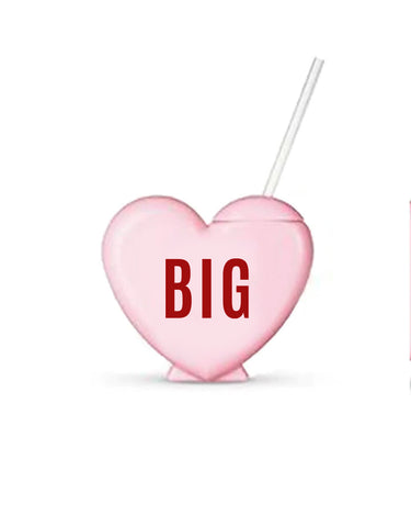 Sorority "Big" Tumbler- Candy Heart Shaped