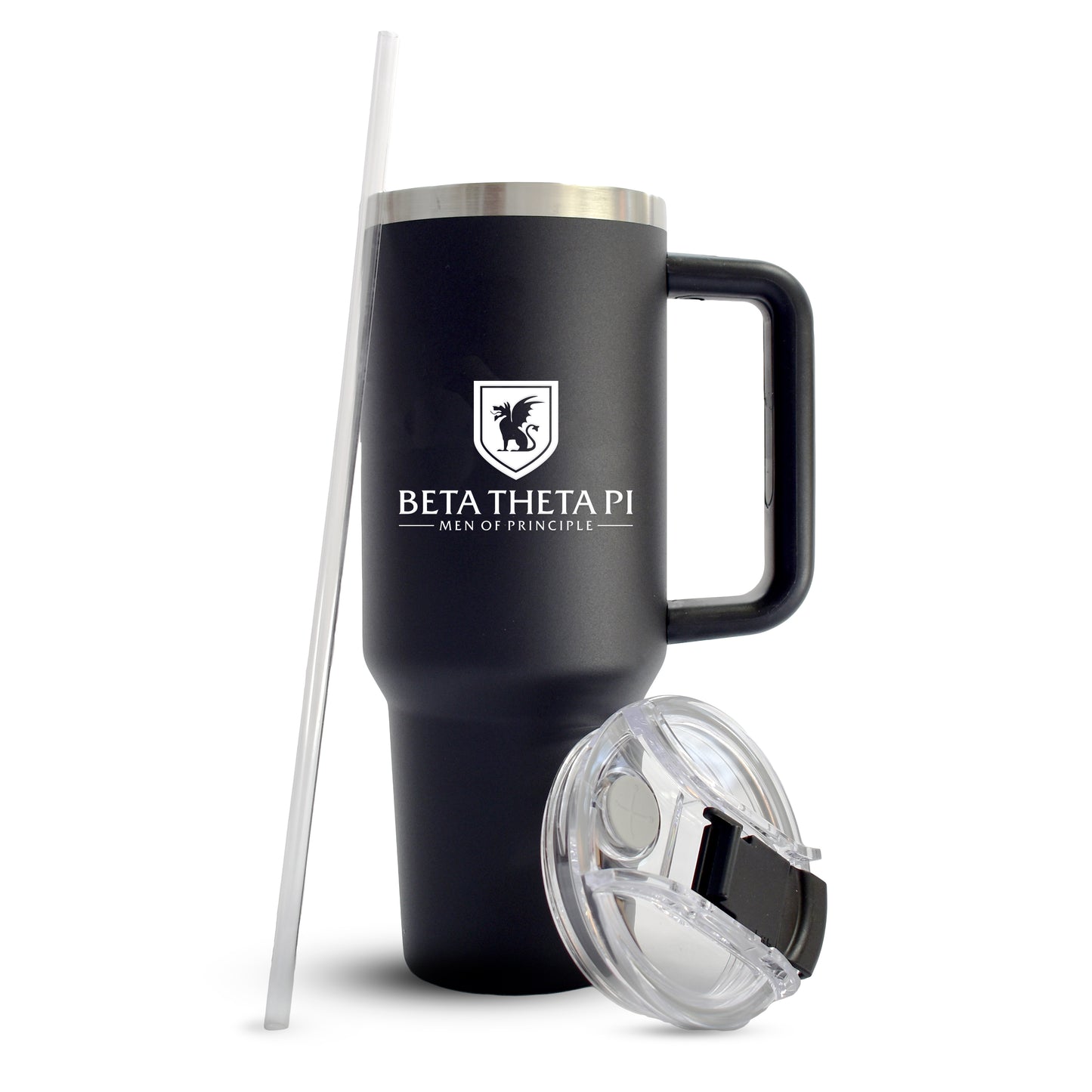 Beta Theta Pi Fraternity 40oz Stainless Steel Tumbler with Handle