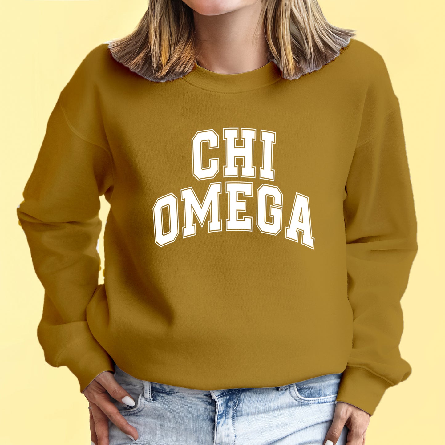 Kappa Alpha Theta Sweatshirt- Crewneck Varsity Letters Design