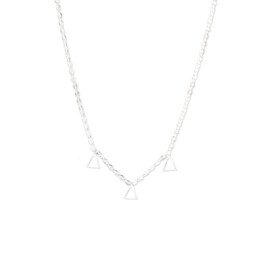 Tri Delta Silver Greek Letters Necklace