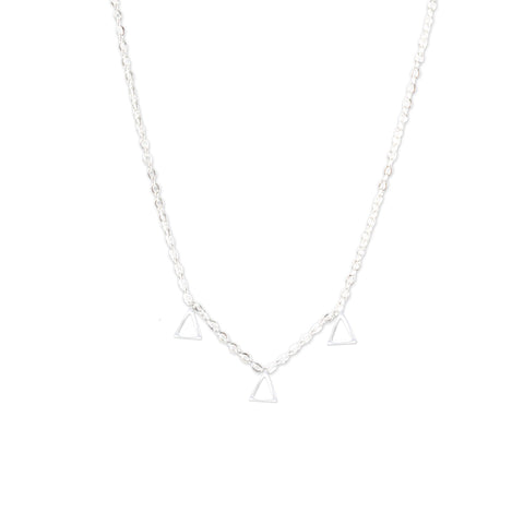 Tri Delta Silver Greek Letters Necklace