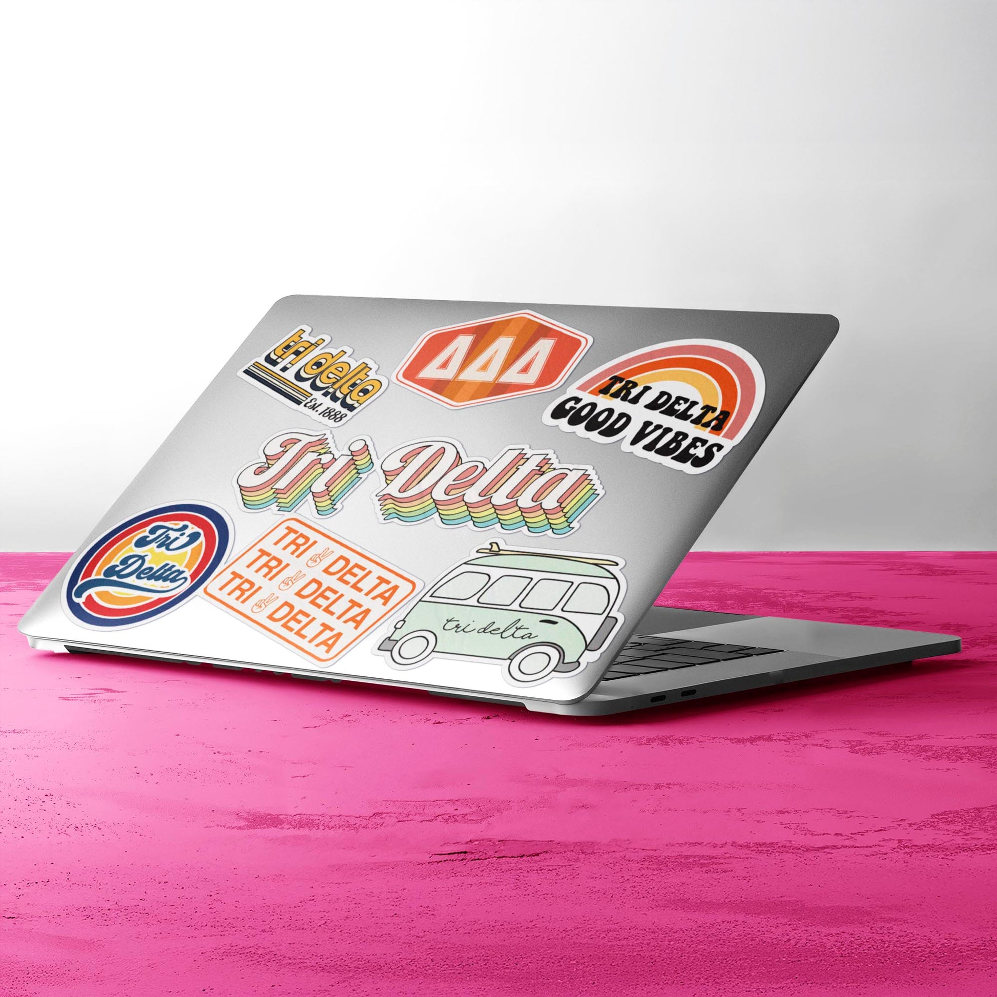 Delta Delta Delta Retro Sticker Sheet - SororityShop