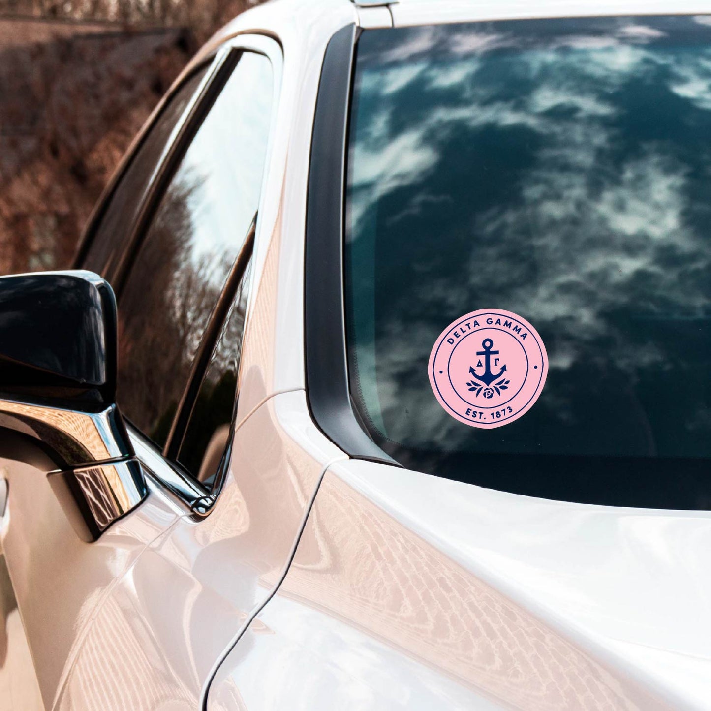 Delta Gamma Sorority Car Decal Sticker- Full Color Circle Logo