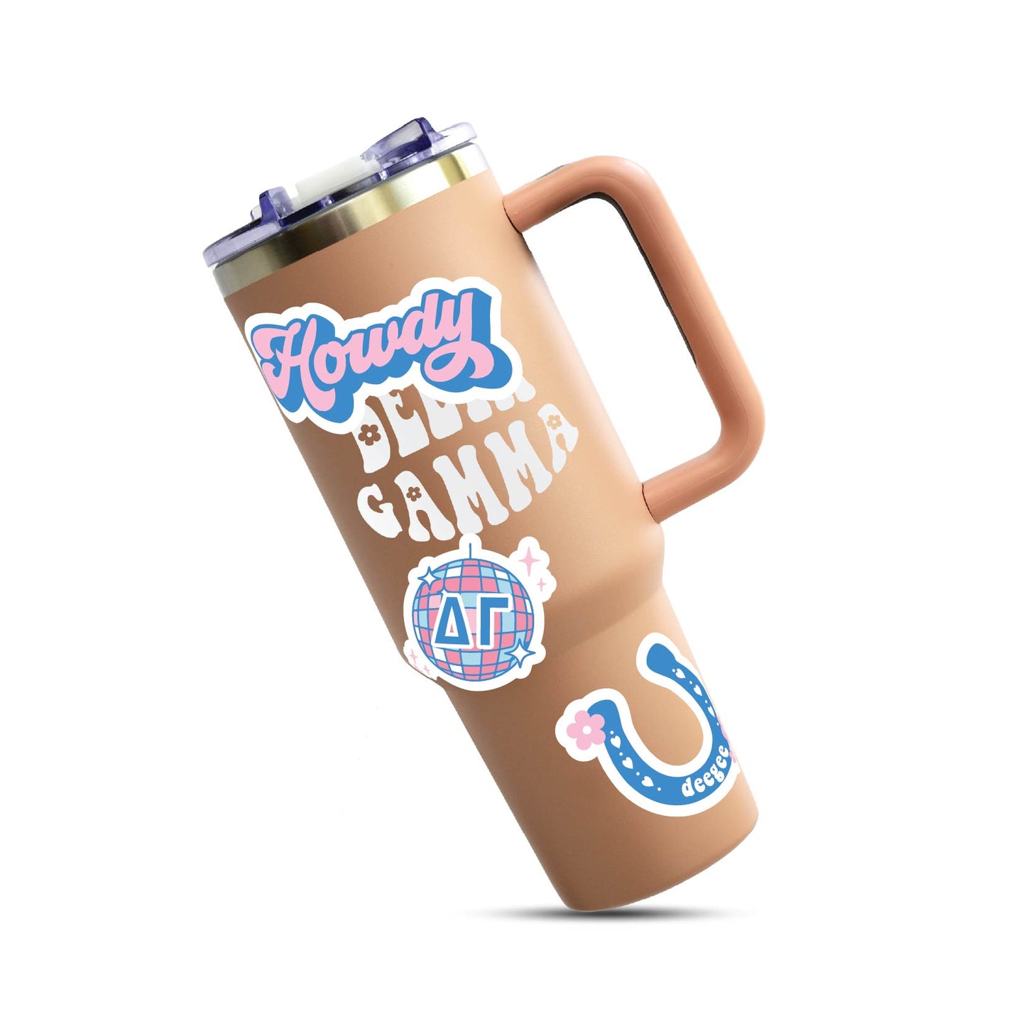 Delta Gamma Sticker Sheet - Western Disco Design