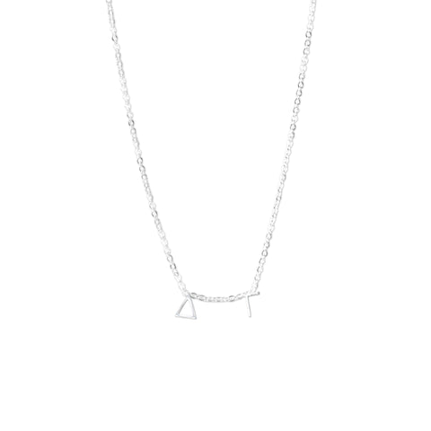 Delta Gamma Silver Greek Letters Necklace