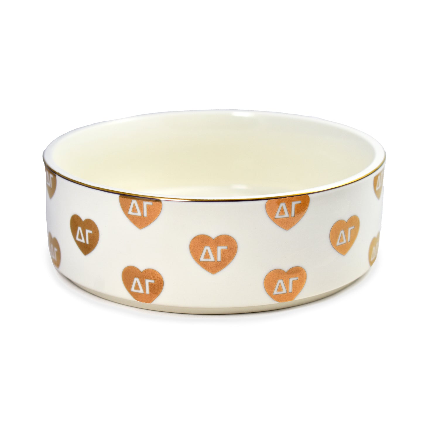 Delta Gamma Pet Bowl- 6" Ceramic Bowl For Dogs and Cats