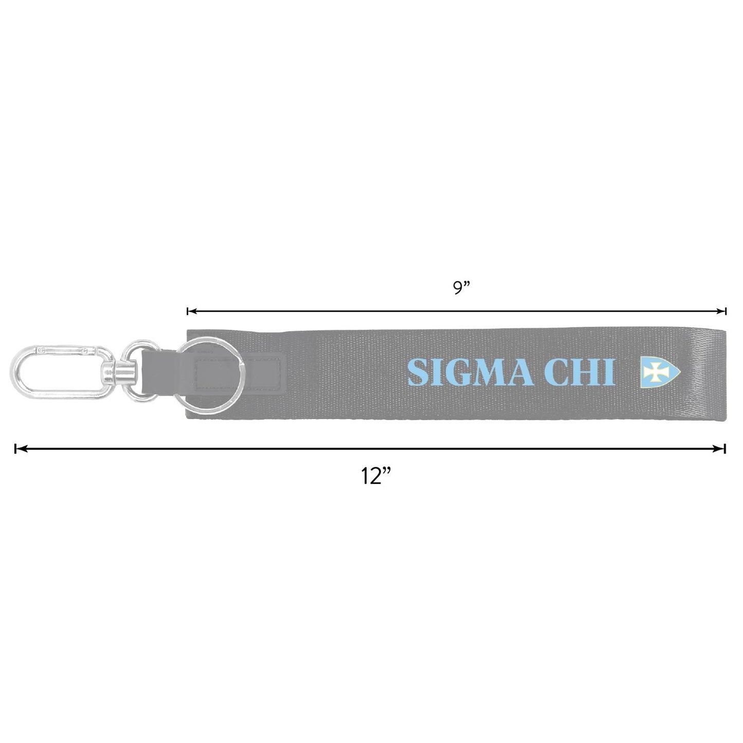 Sigma Nu Fraternity Keychain- Hands-Free Lanyard Style