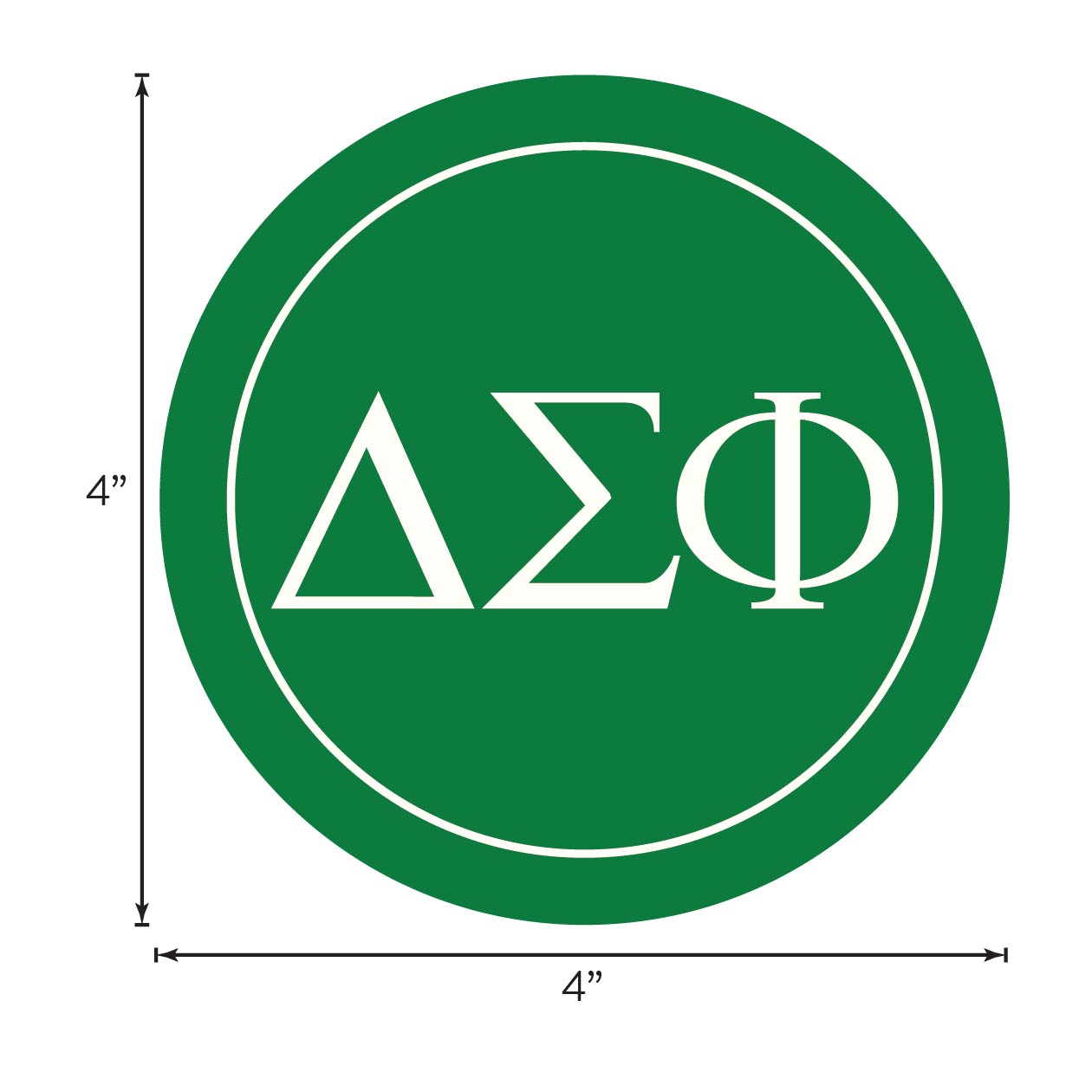 Delta Sigma Phi Fraternity Car Decal Sticker- Full Color Circle Logo