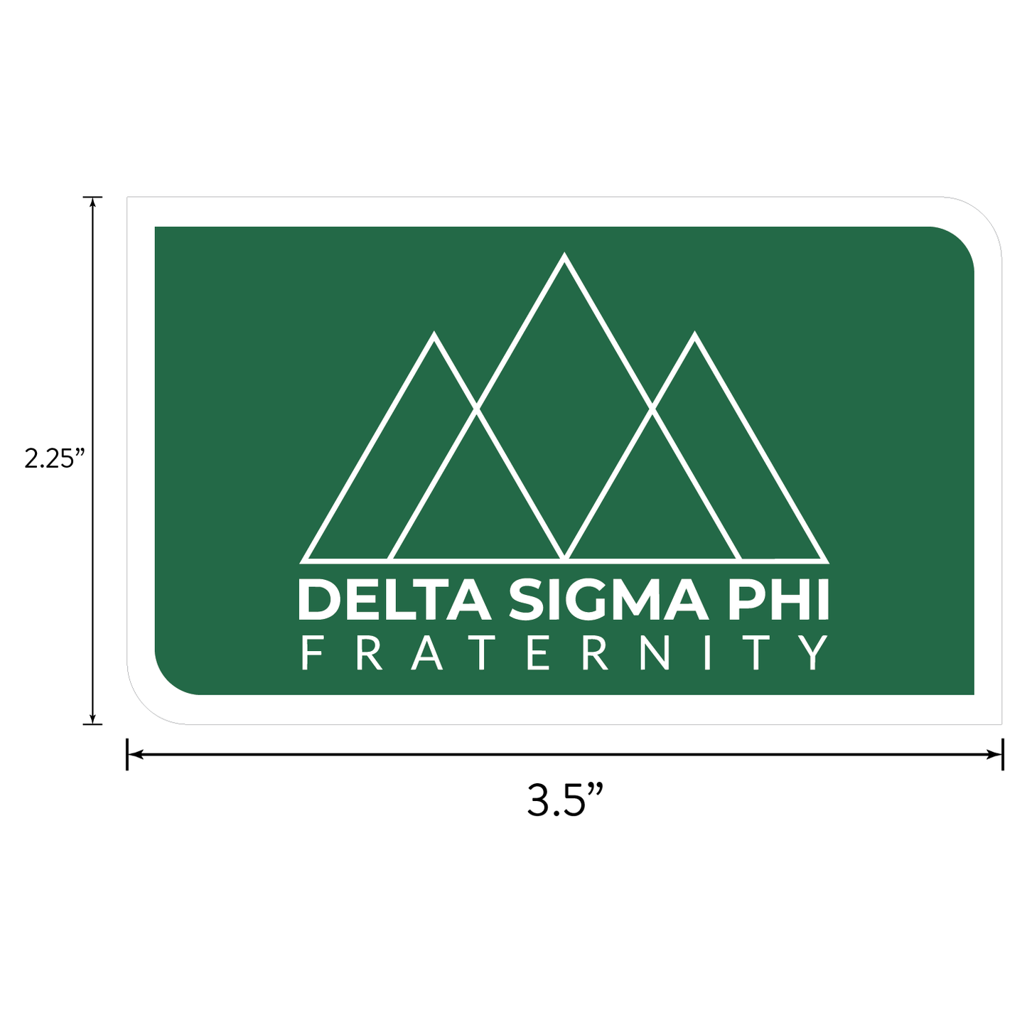 Delta Sigma Phi Fraternity Brand Focus Sticker Sheet