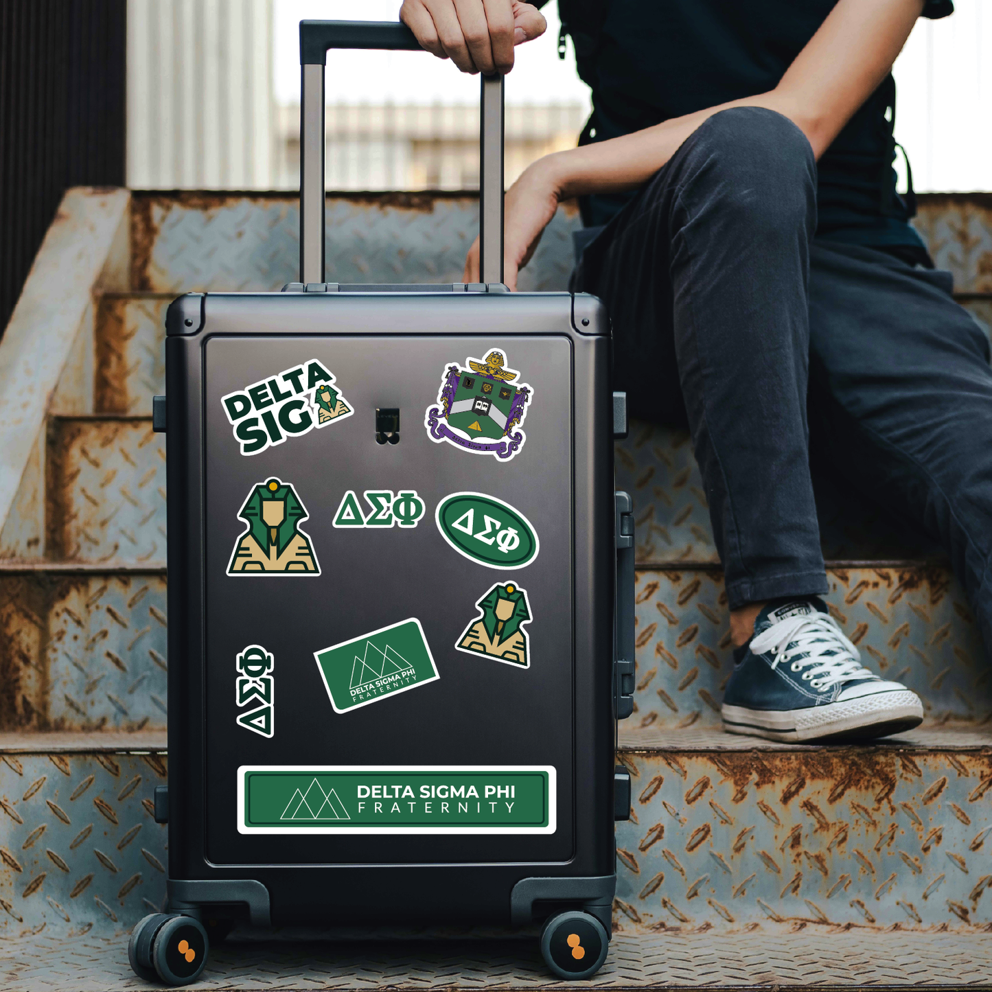 Delta Sigma Phi Fraternity Brand Focus Sticker Sheet