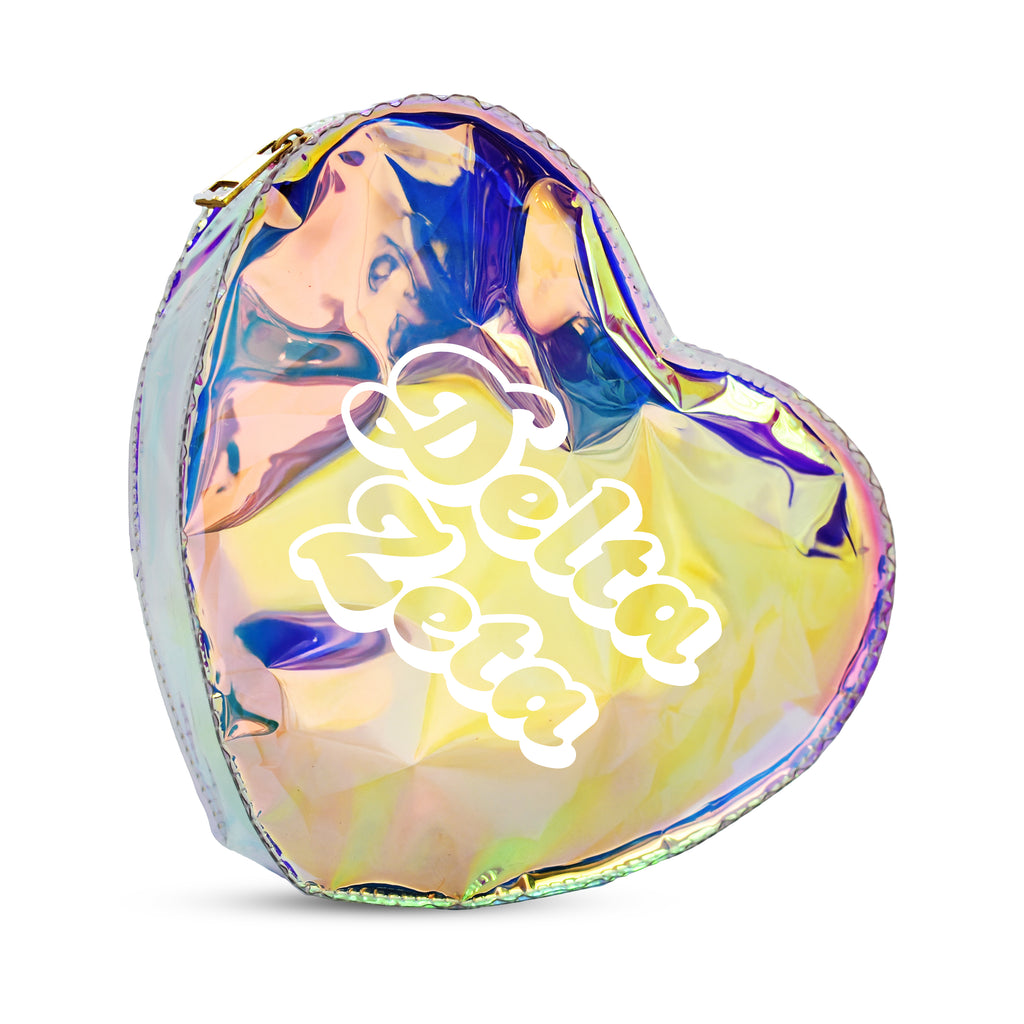 Delta Zeta Heart Shaped Makeup Bag