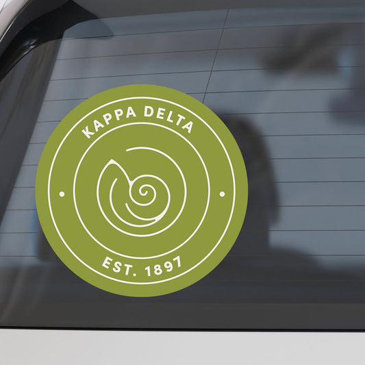 Kappa Delta Sorority Car Decal Sticker- Full Color Circle Logo