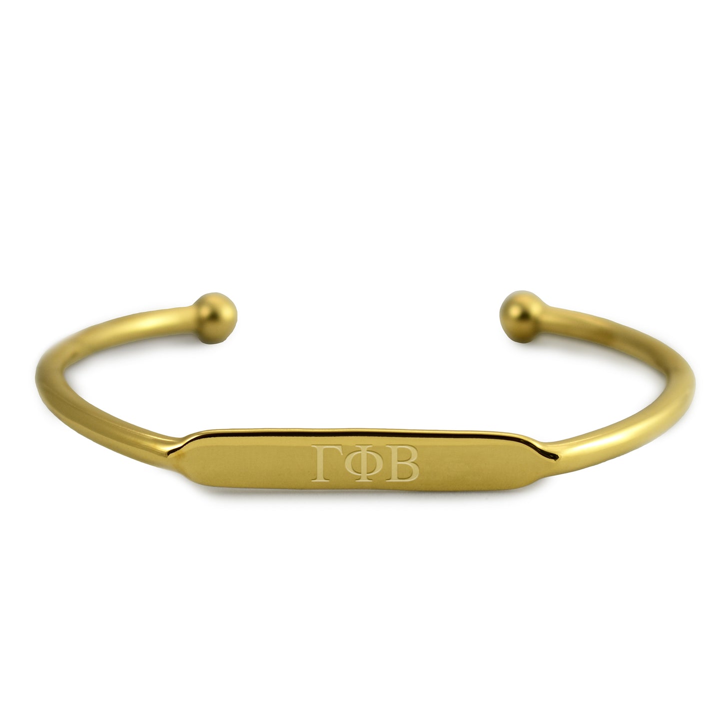 Gamma Phi Beta Bracelet- Gold-Plated Bangle with Greek Letters
