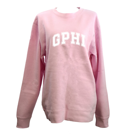 Gamma Phi Beta Sweatshirt- Crewneck Varsity Letters Design