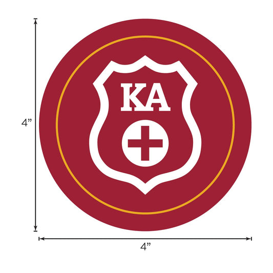 Kappa Alpha Fraternity Car Decal Sticker- Full Color Circle Logo