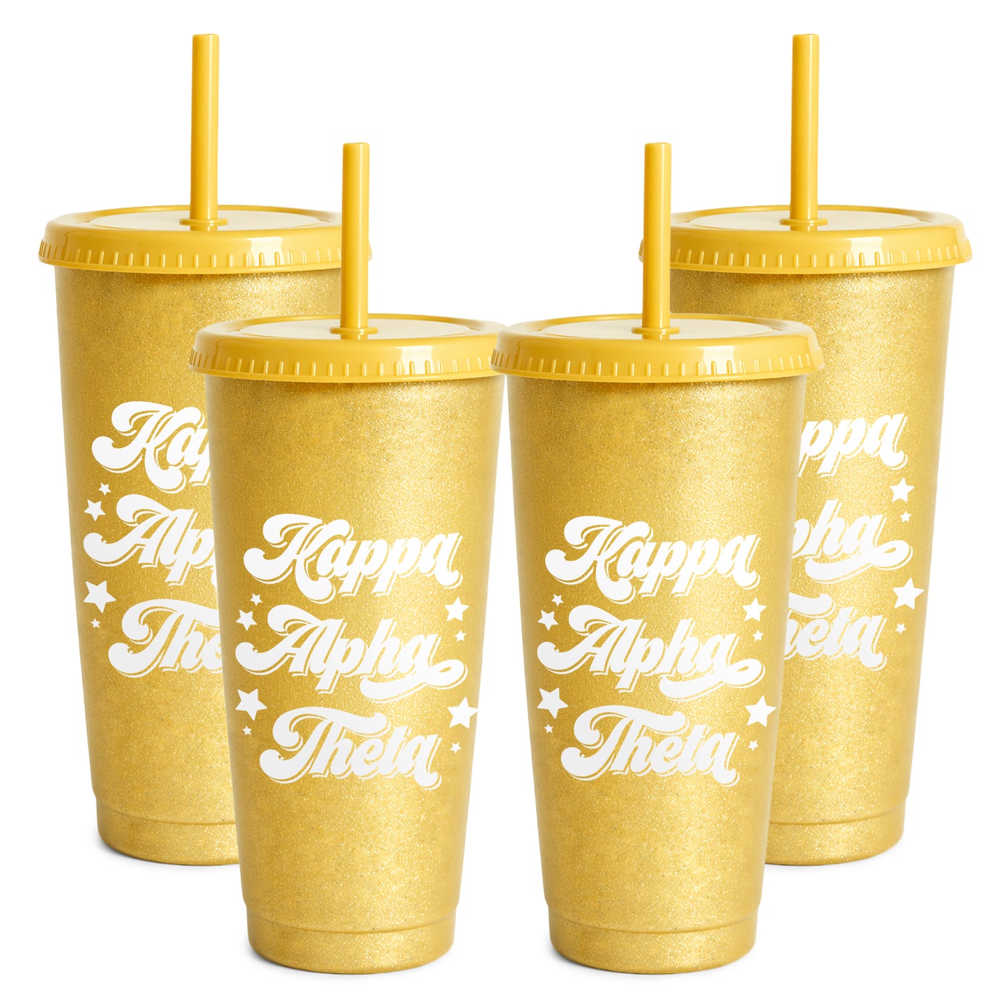 Kappa Alpha Theta Glitter Color Changing Cup 4-Pack