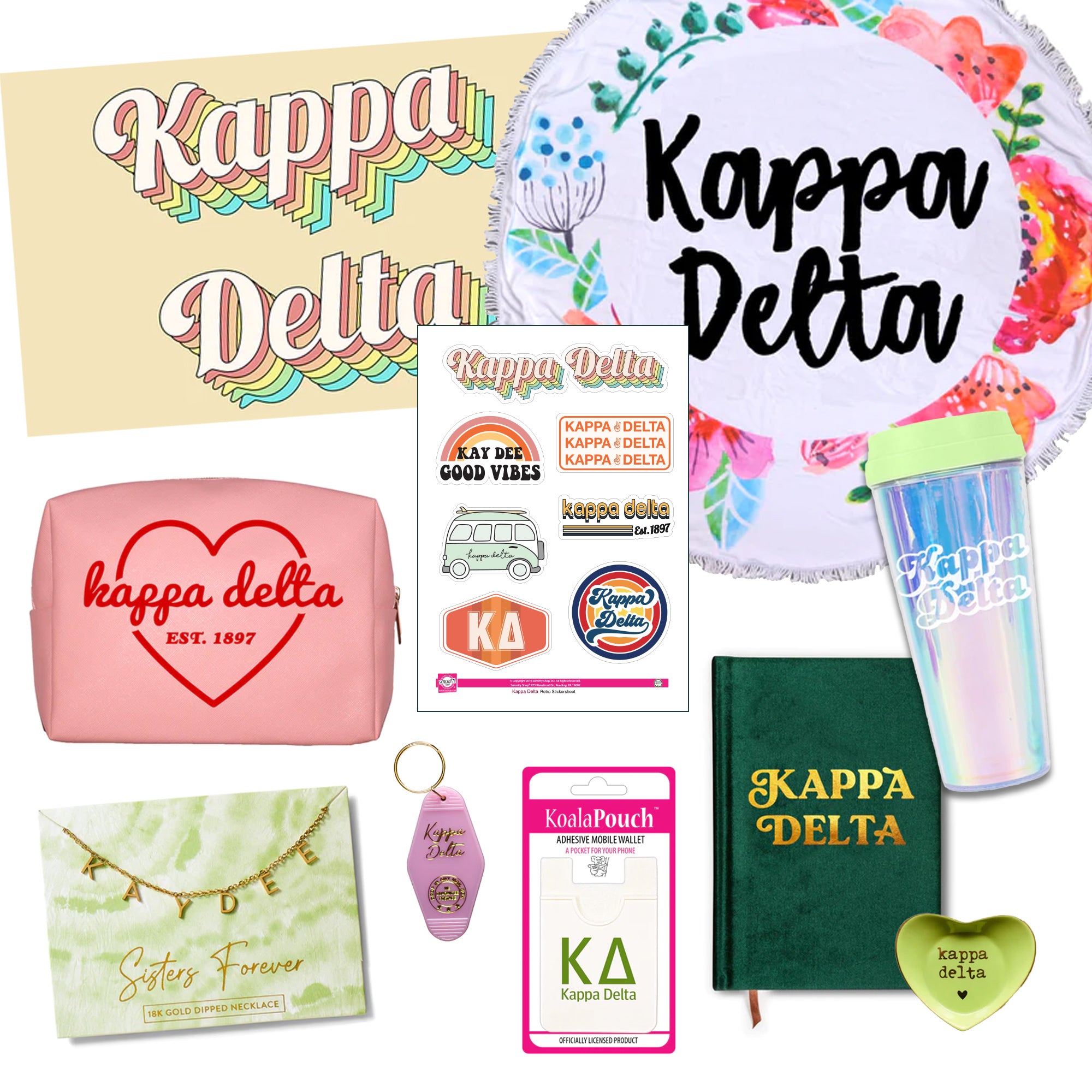 Kappa Delta Celebrate Sisterhood Sorority Gift Box 10 unique items SororityShop