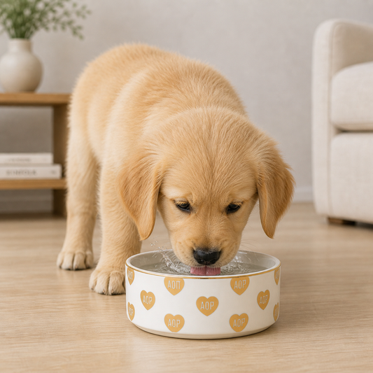 Kappa Delta Pet Bowl- 6" Ceramic Bowl For Dogs and Cats