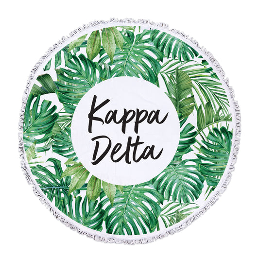 Kappa Delta Palm Leaf Fringe Towel Blanket