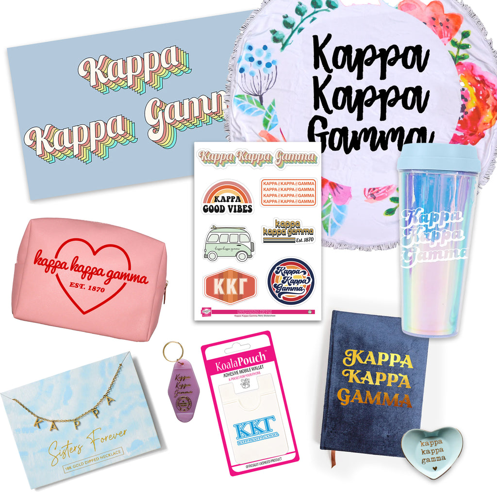 Kappa Kappa Gamma Celebrate Sisterhood Sorority Gift Box- 10 unique items