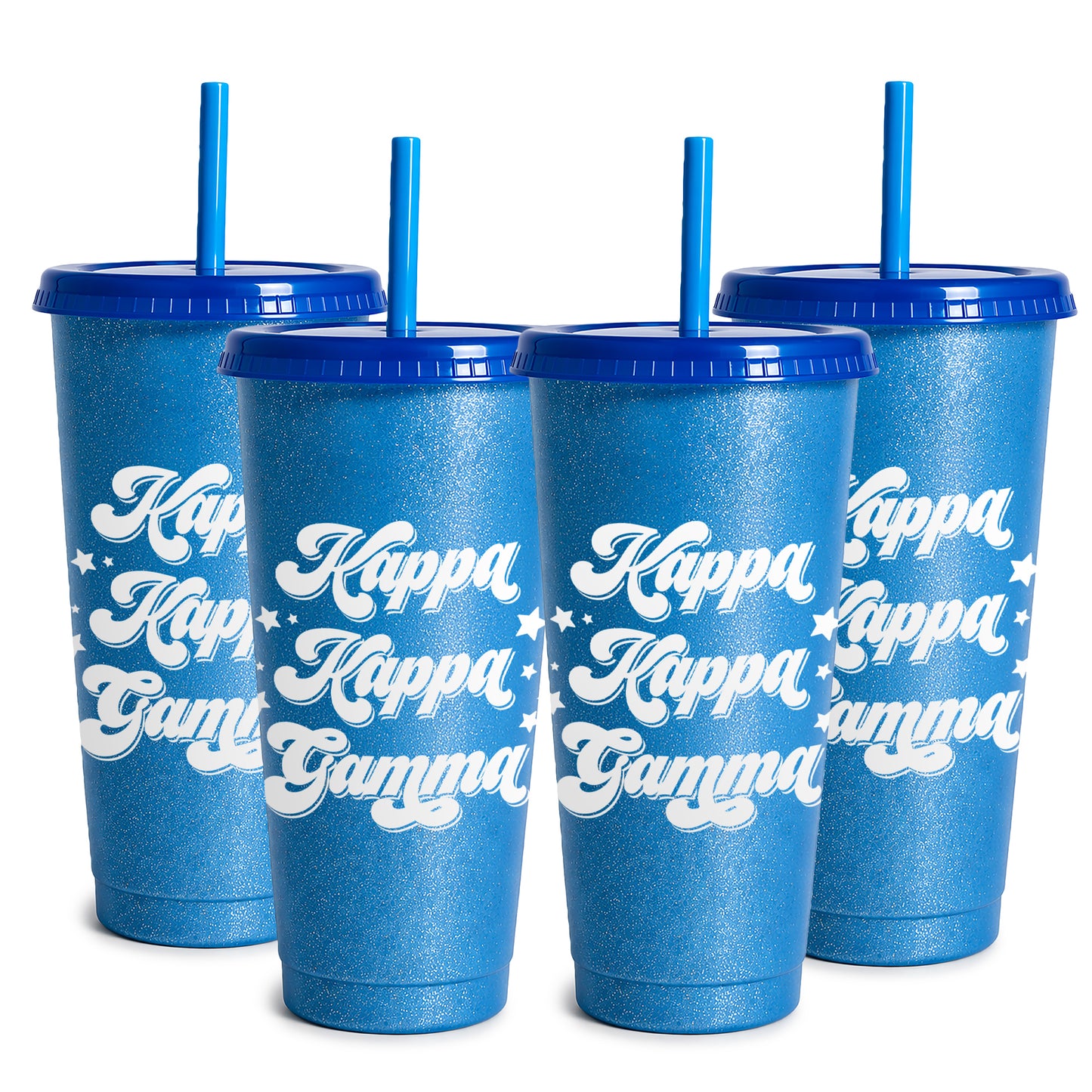 Kappa Kappa Gamma Glitter Color Changing Cup 4-Pack