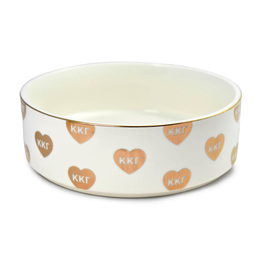 Kappa Kappa Gamma Pet Bowl- 6" Ceramic Bowl For Dogs and Cats