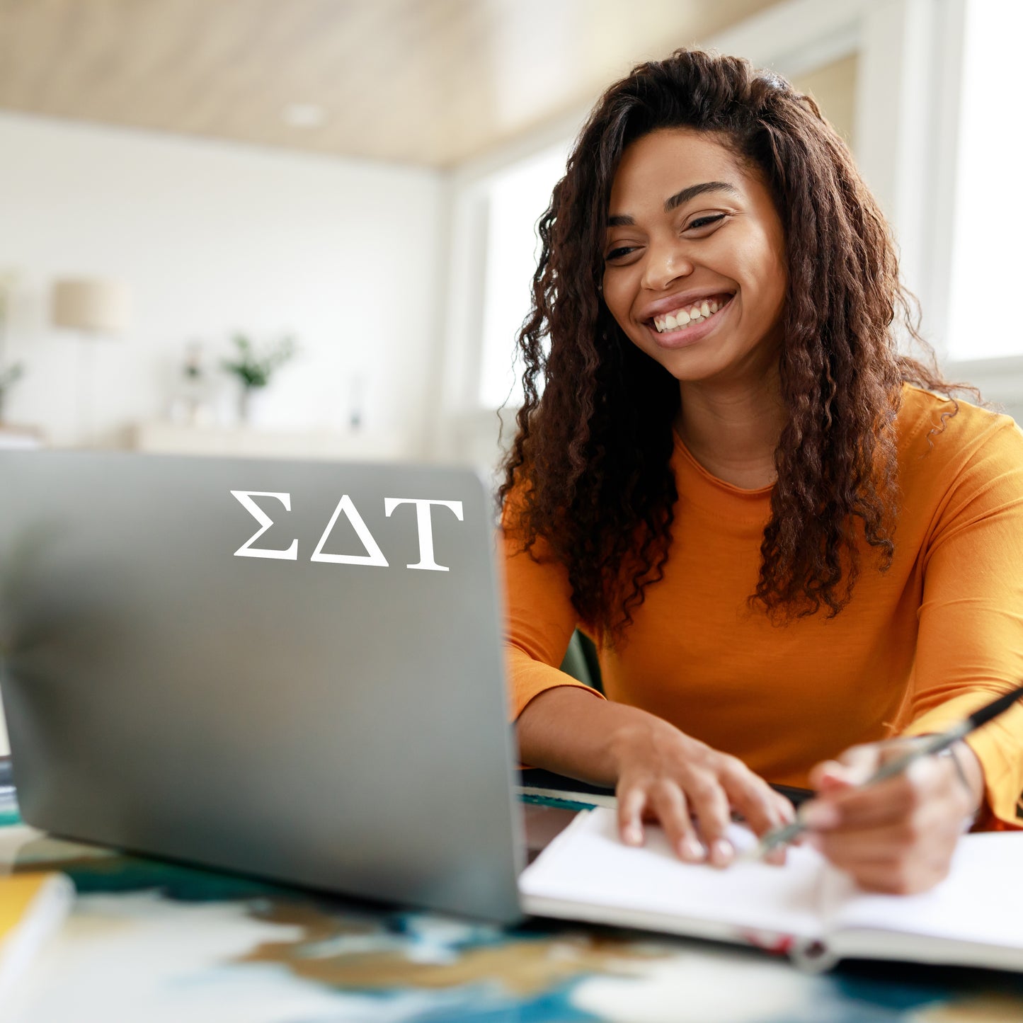 Sigma Alpha Iota Car Decal Sticker- Greek Letters Design