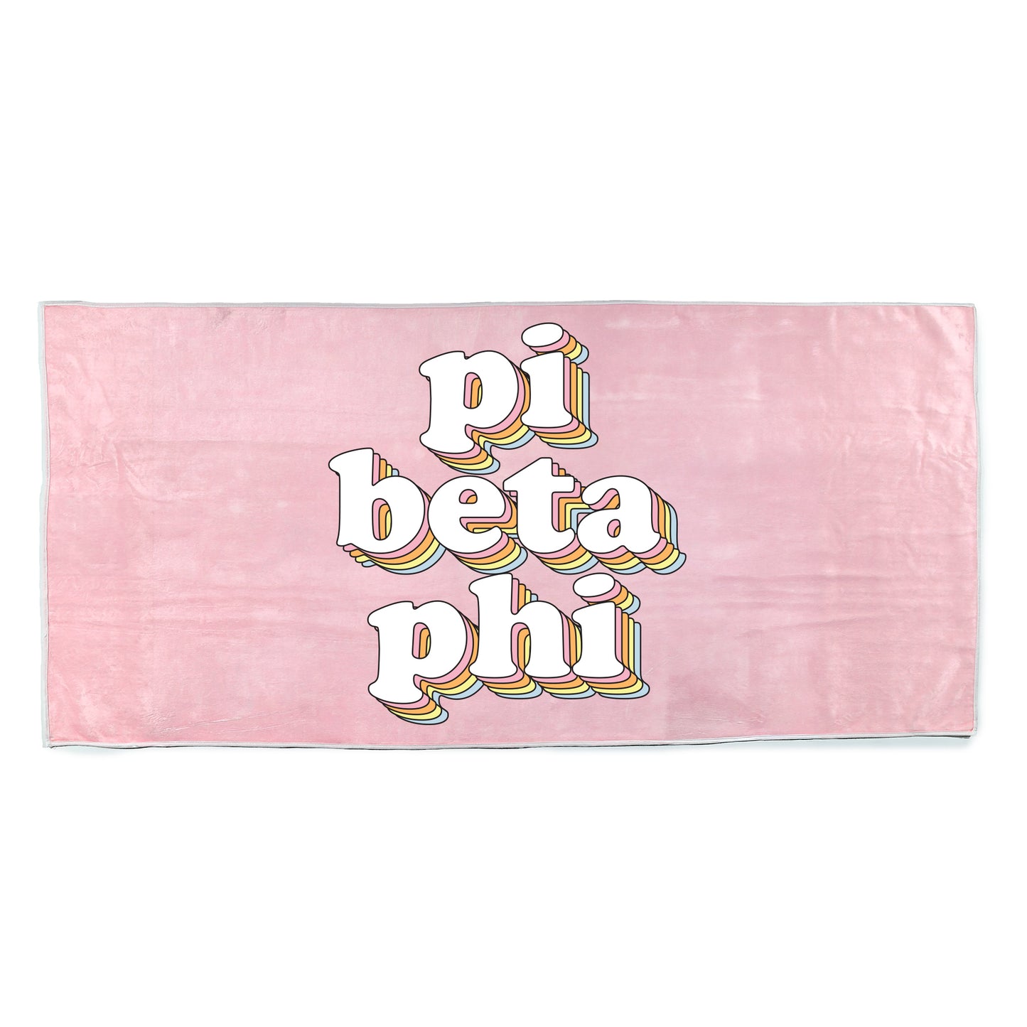 Pi Beta Phi Plush Retro Beach Towel