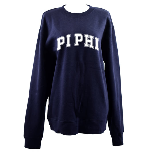 Pi Beta Phi Sweatshirt- Crewneck Varsity Letters Design