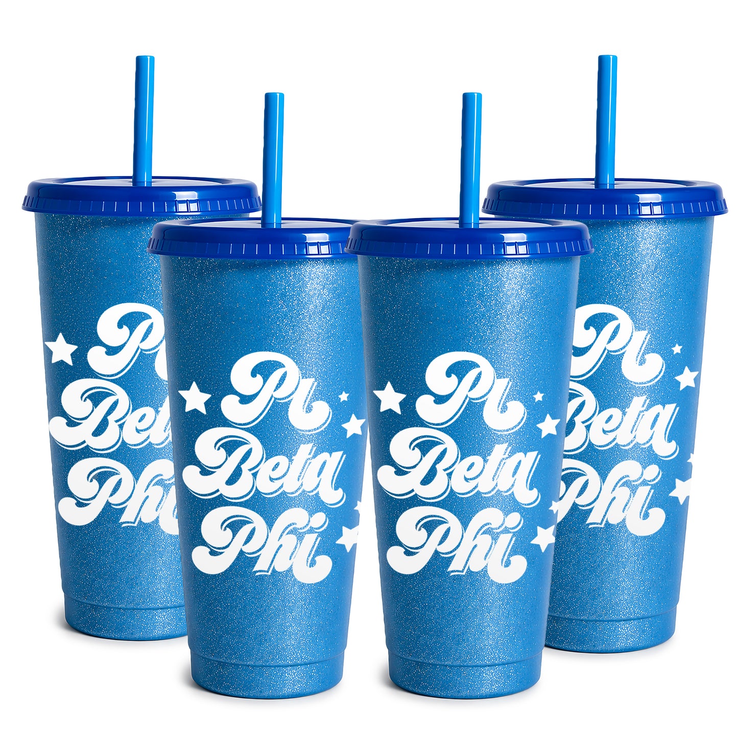 Pi Beta Phi Glitter Color Changing Cup 4-Pack