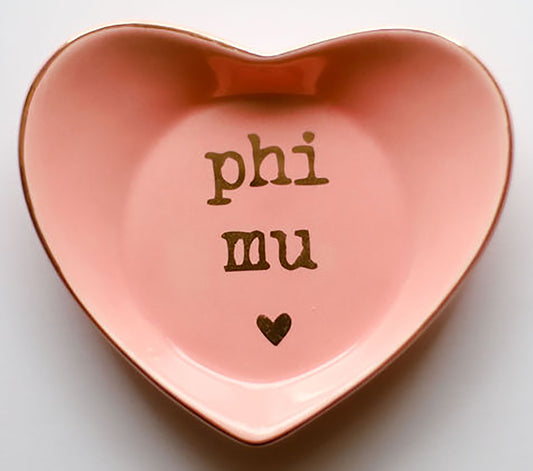 Phi Mu Ceramic Ring Dish