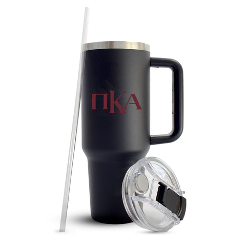 Pi Kappa Alpha Fraternity 40oz Stainless Steel Tumbler with Handle