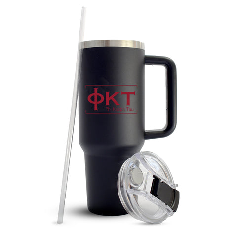 Phi Kappa Tau Fraternity 40oz Stainless Steel Tumbler with Handle