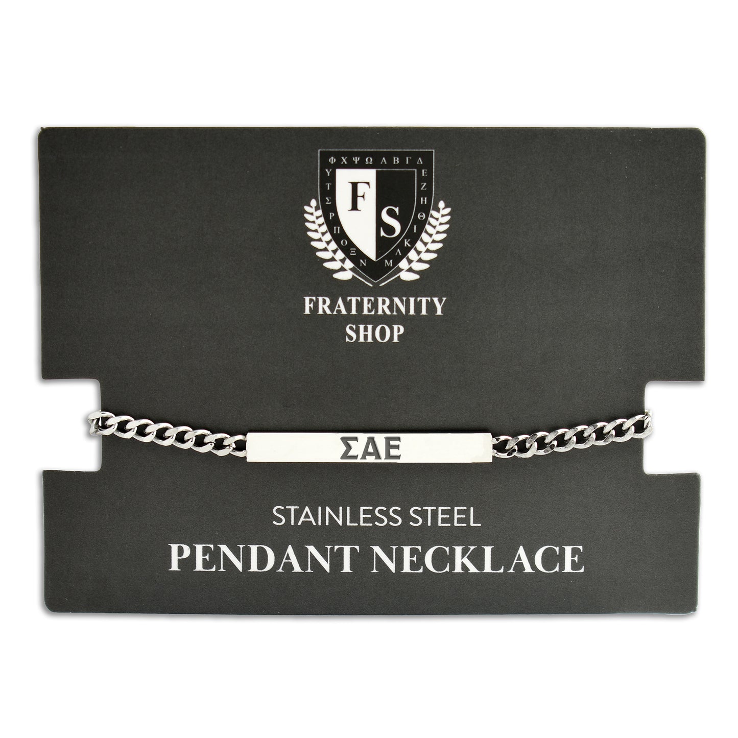Sigma Alpha Epsilon Fraternity Necklace- Greek Letters Pendant