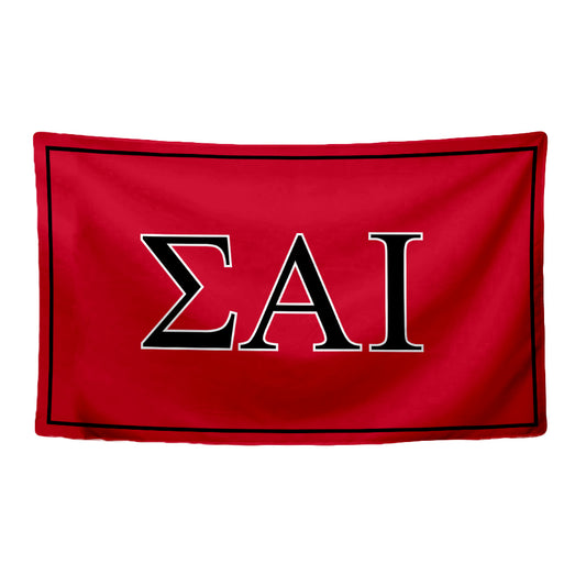 Sigma Alpha Iota Sorority Greek Letters Flag, Two-Color Design