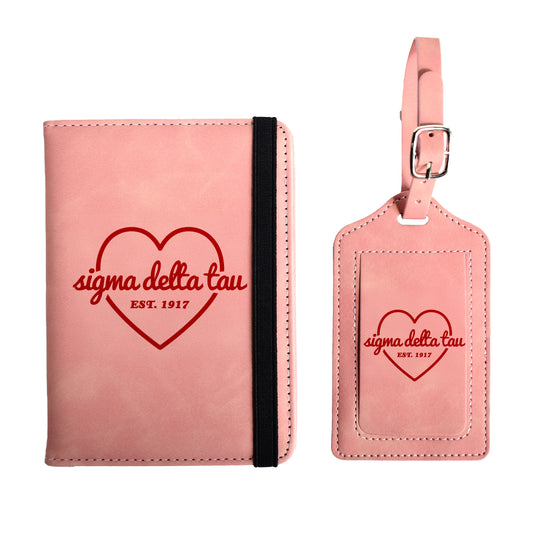 Sigma Delta Tau Passport Holder & Luggage Tag Travel Gift Set