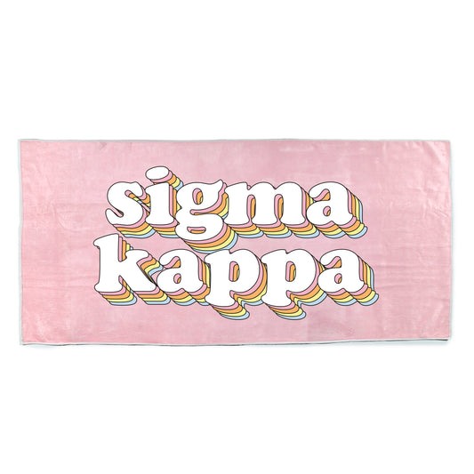 Sigma Kappa Plush Retro Beach Towel