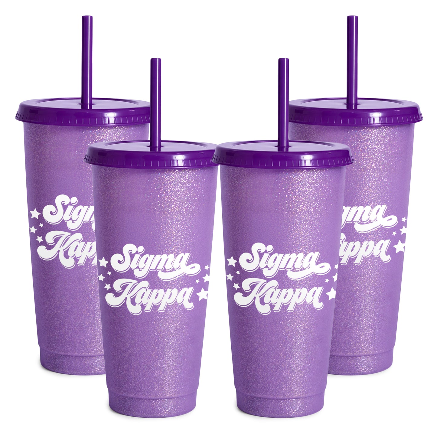 Sigma Kappa Glitter Color Changing Cup 4-Pack