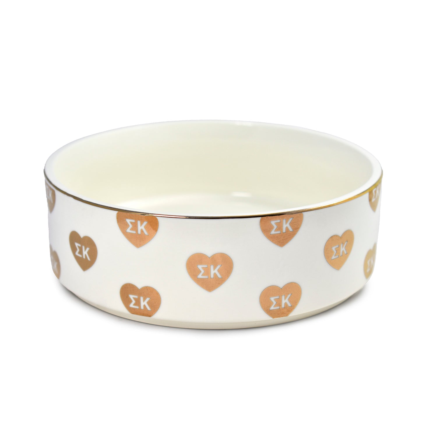 Sigma Kappa Pet Bowl- 6" Ceramic Bowl For Dogs and Cats