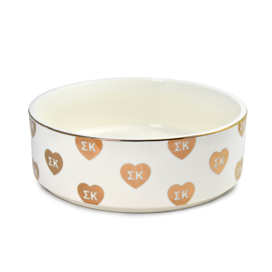 Sigma Kappa Pet Bowl- 6" Ceramic Bowl For Dogs and Cats