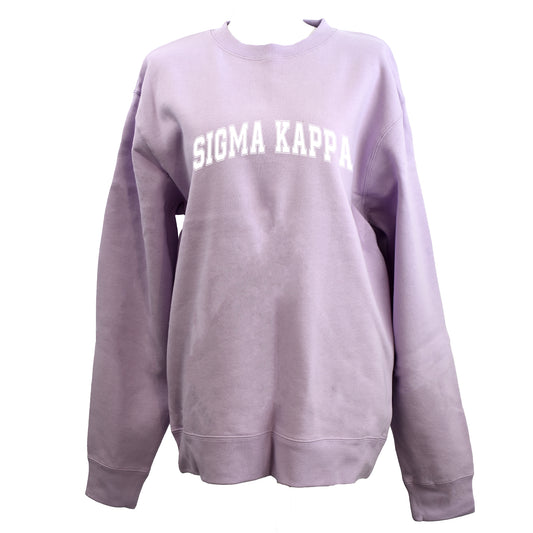 Sigma Kappa Sweatshirt- Crewneck Varsity Letters Design