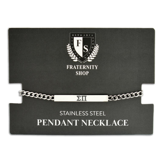 Sigma Pi Fraternity Necklace- Greek Letters Pendant