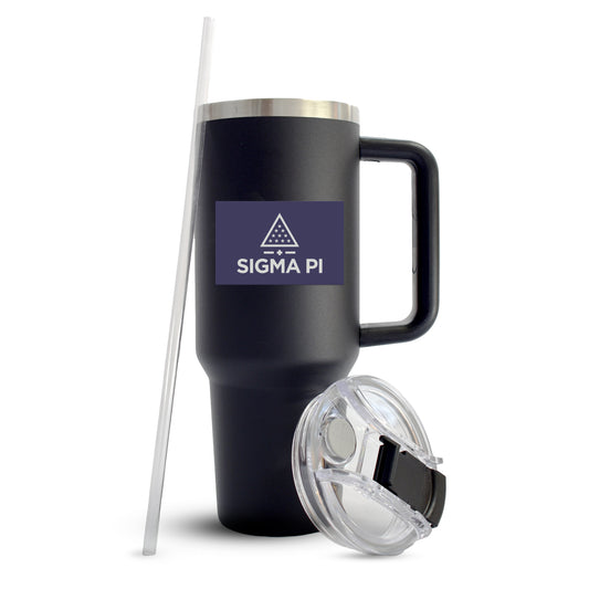 Sigma Pi Fraternity 40oz Stainless Steel Tumbler with Handle