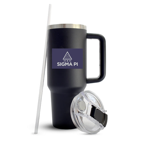 Sigma Pi Fraternity 40oz Stainless Steel Tumbler with Handle