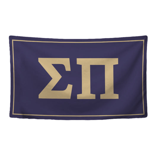 Sigma Pi Fraternity Greek Letters Flag, Two-Color Design